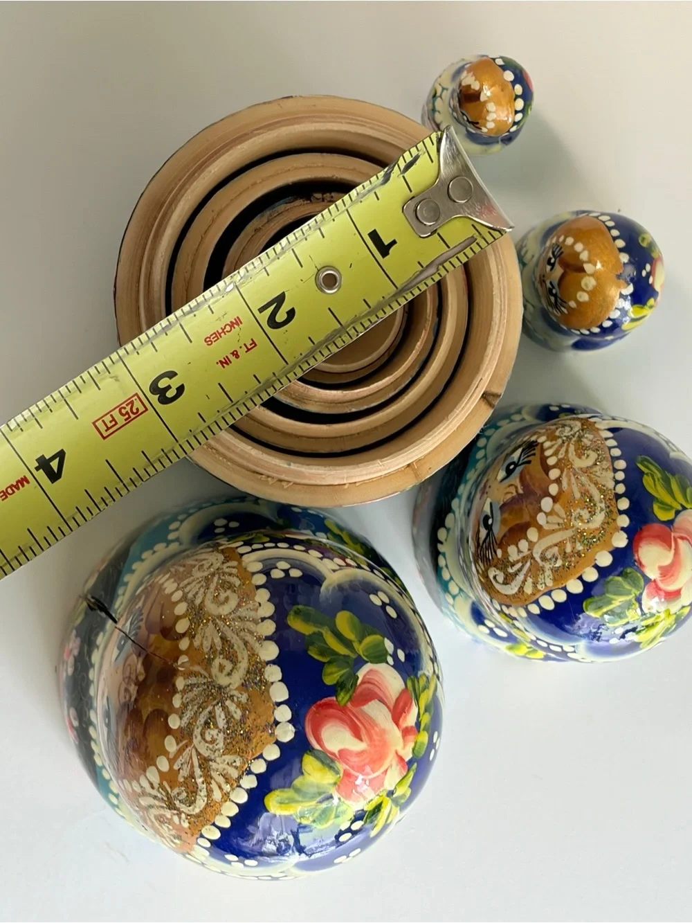 Signed Hand Painted Russian Matryoshka Nesting Dolls  Incomplete AS IS